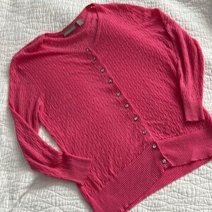 Nordstrom Faux Diamond Button Eyelet Cardigan
